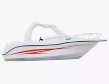 Bootsaufkleber Spiny Stripe