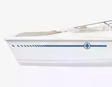 Bootsaufkleber Tau mit Windrose