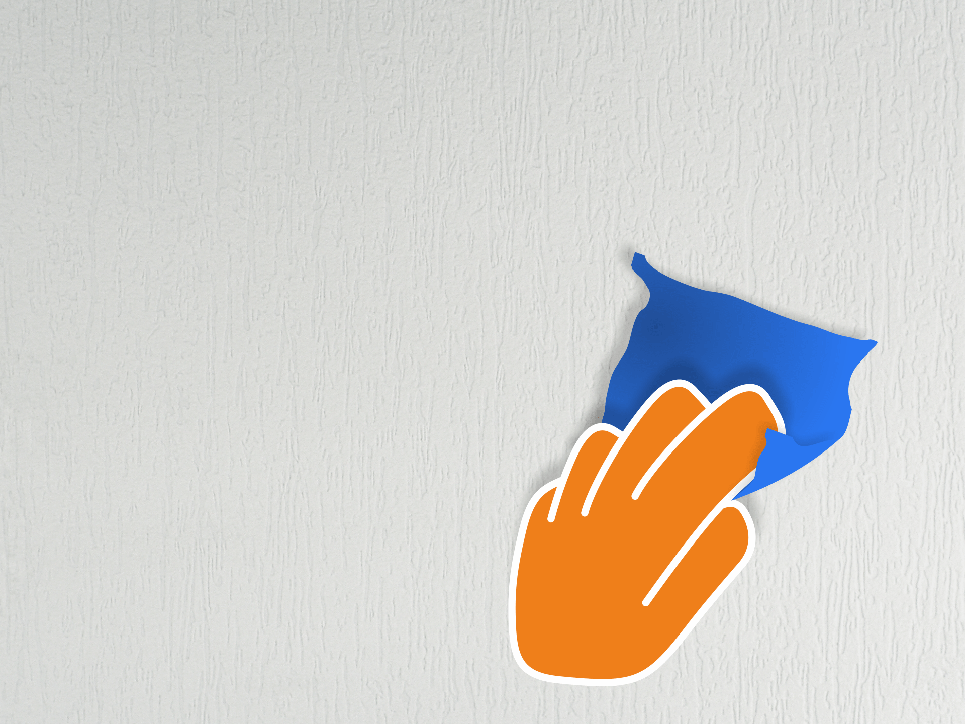 Wand trocken abwischen und entstauben. Wand trocken abwischen und entstauben.