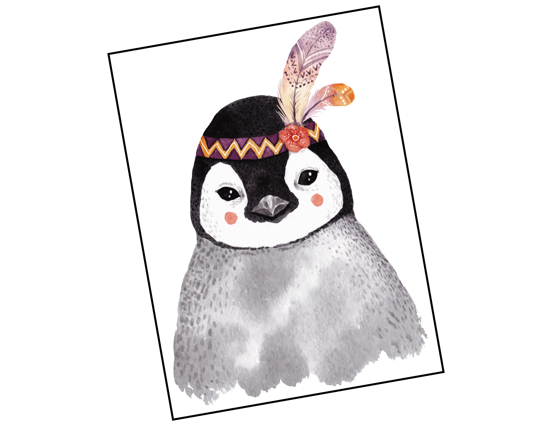 Wandtattoo Pinguin Baby Melody