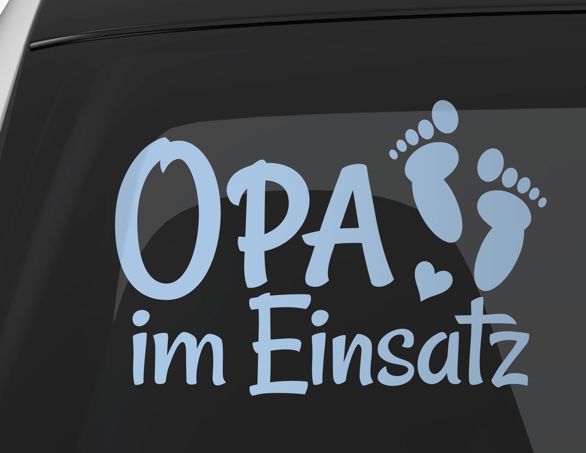 Adesivo Per Auto 'Oma Und Opa Im Einsatz' - 20x10 Cm, Pellicola Fluorescente Per Esterni