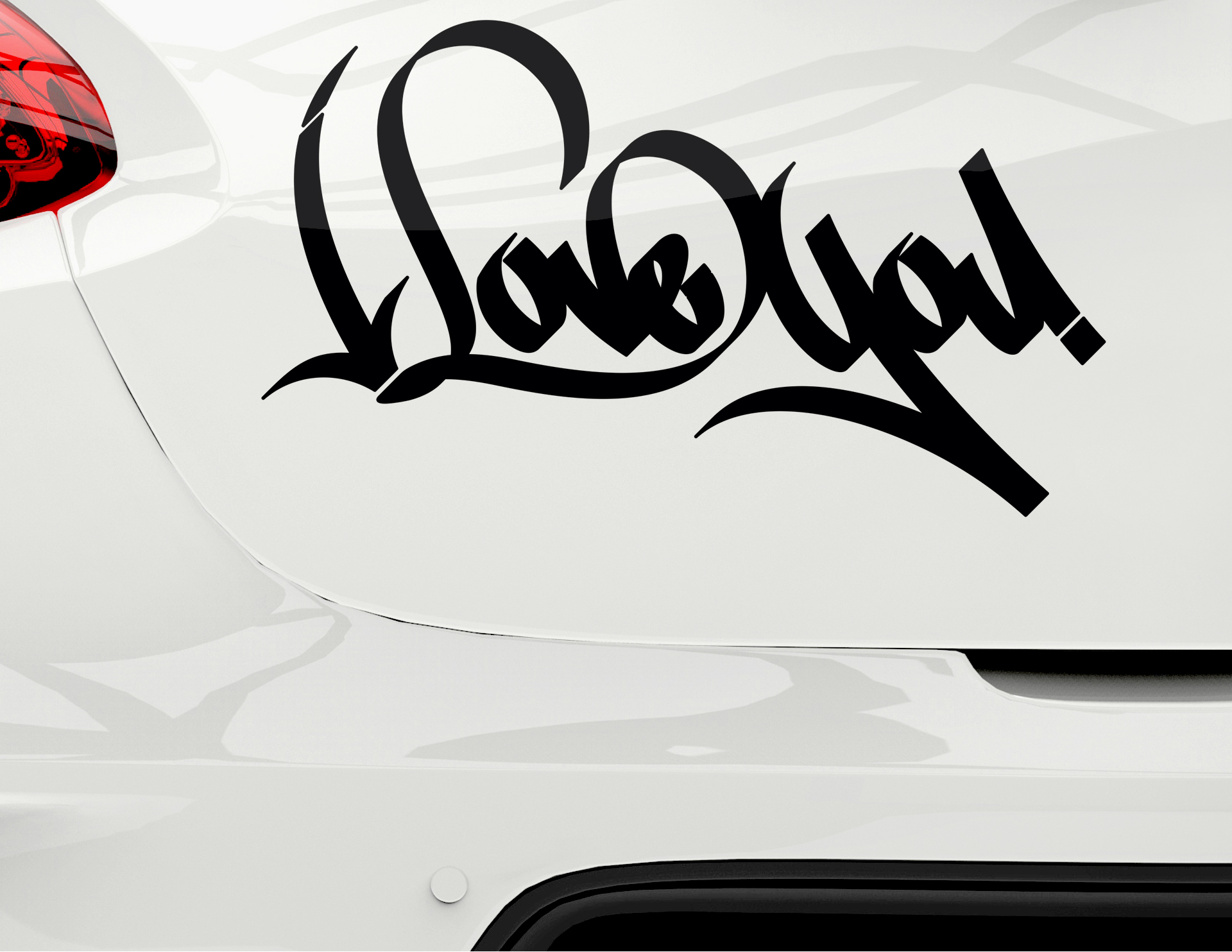 Autoaufkleber Lovely Graffiti I Love You Ich Liebe Dich