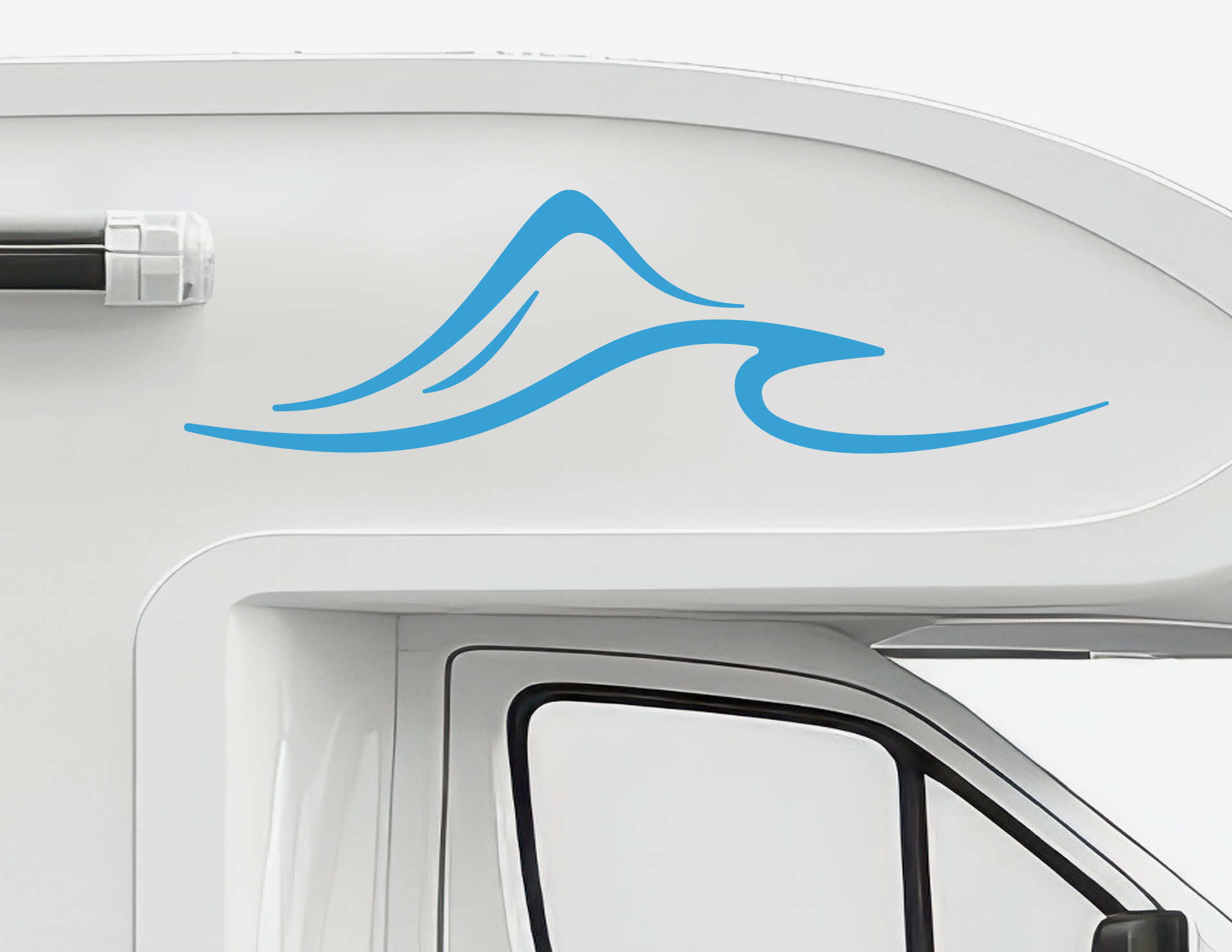 Reflektierende Autoaufkleber Bergdesign | Tür & Stoßsticker | Für Auto, LKW & Anhänger