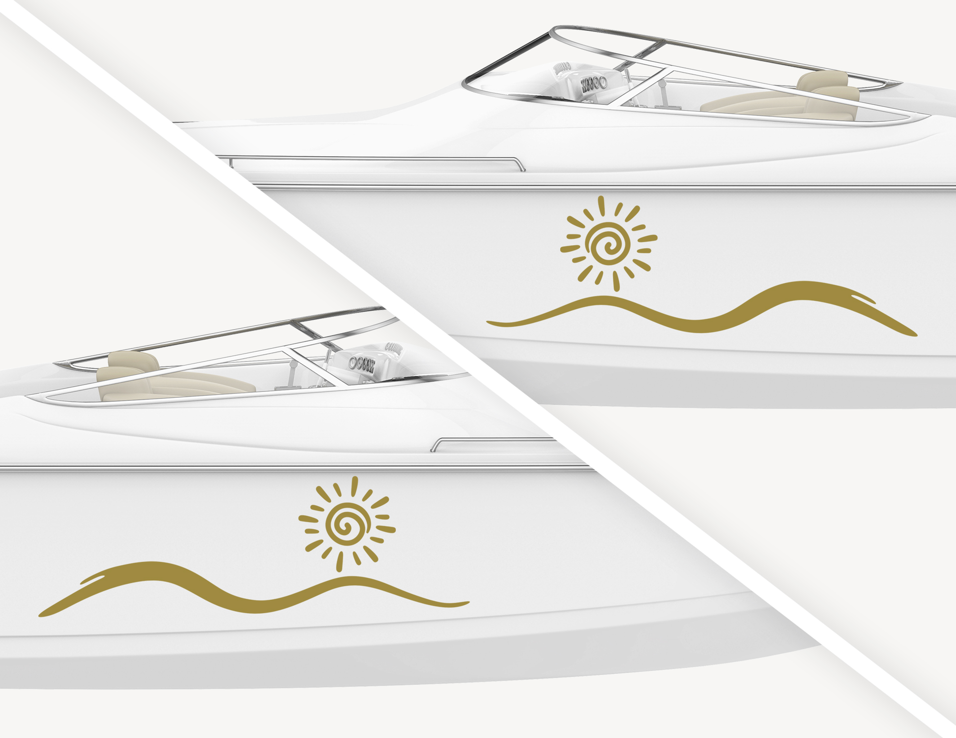 Bootsaufkleber Set - 2 Schwarze Kennzeichen Für Schlauchboote & Angelboote (10cm)