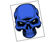 Lieferansicht Autoaufkleber Blue Skull XS