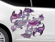 Autoaufkleber Violet Paisley XS