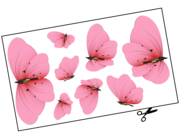 Lieferansicht Autoaufkleber Fuchsia Butterflies XS