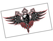 Lieferansicht Autoaufkleber Skull with Wings XS