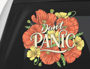 Autoaufkleber Don't Panic Poppies XS