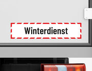 Autoaufkleber zur Fahrzeugmarkierung: Winterdienst S