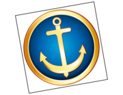 Lieferansicht Bootsaufkleber Anker Ocean Gold XS