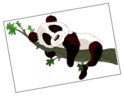 Wandtattoo "Sleeping Panda Petty" Lieferansicht