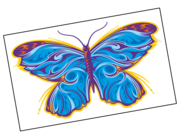 Wandtattoo Tribal-Butterfly in Blue Lieferansicht