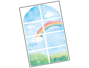 Lieferansicht Wandtattoo Regenbogenfenster