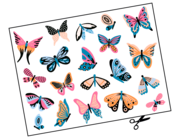 Lieferansicht Wandtattoo Colorful Butterflies