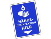 Lieferansicht Wandtattoo Hände-Desinfektion hier