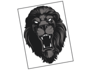 Lieferansicht Wandtattoo Black Lion Head