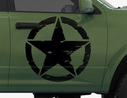 Autoaufkleber Grunge Military Star-Set