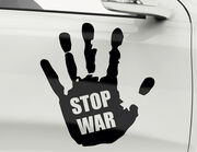 Autoaufkleber Stop War Hand