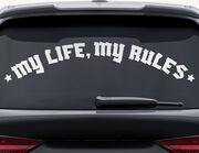 Autoaufkleber My Life, My Rules Logo