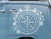 Autoaufkleber Blüten Kompass-Set