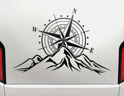 Autoaufkleber Kompass & Berge