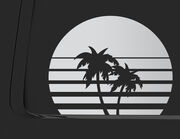 Autoaufkleber Palm Tree Sunset-Set