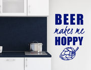 Wandtattoo "Make me Hoppy" macht Bierfreunde froh.