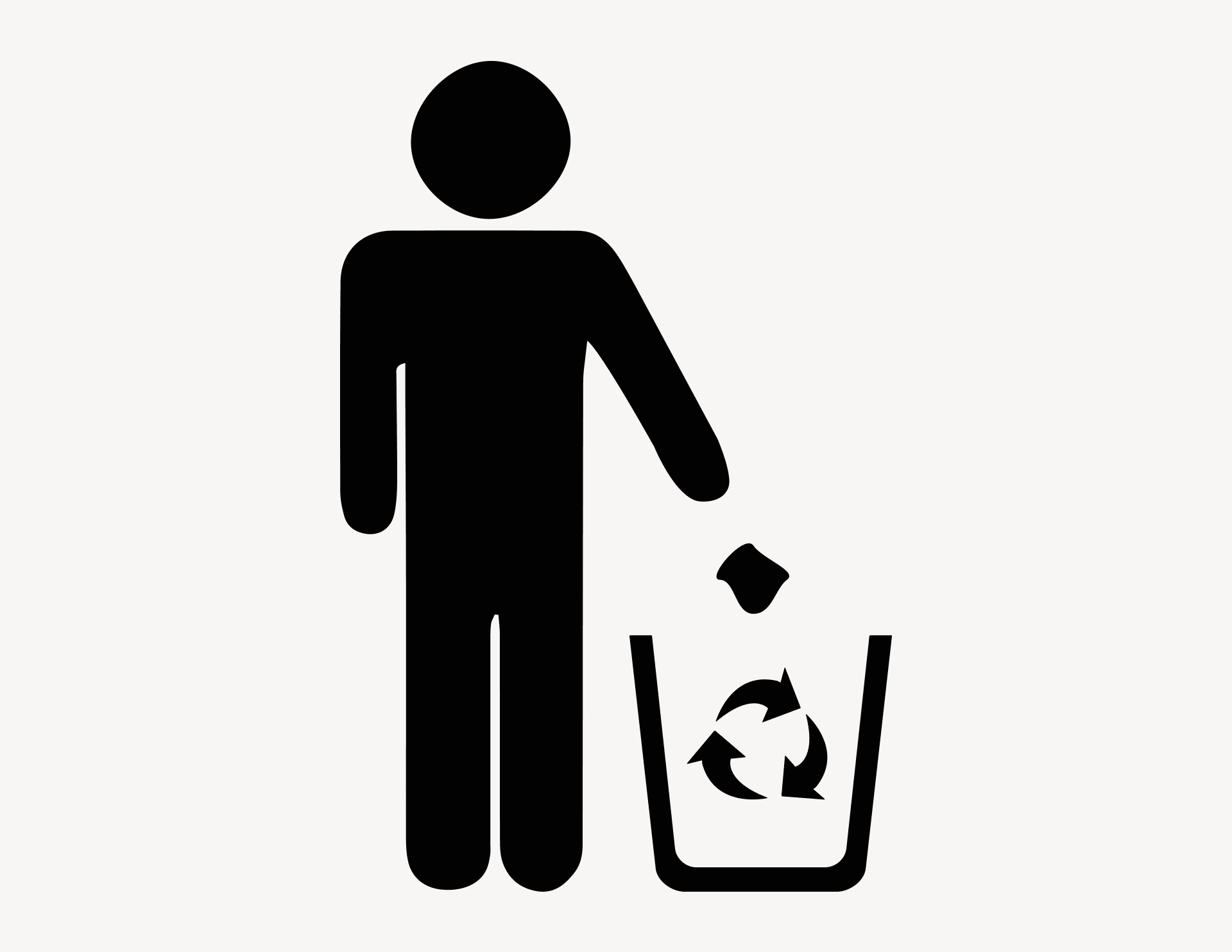 Abfall recycling - Aufkleber für Gewerbe
