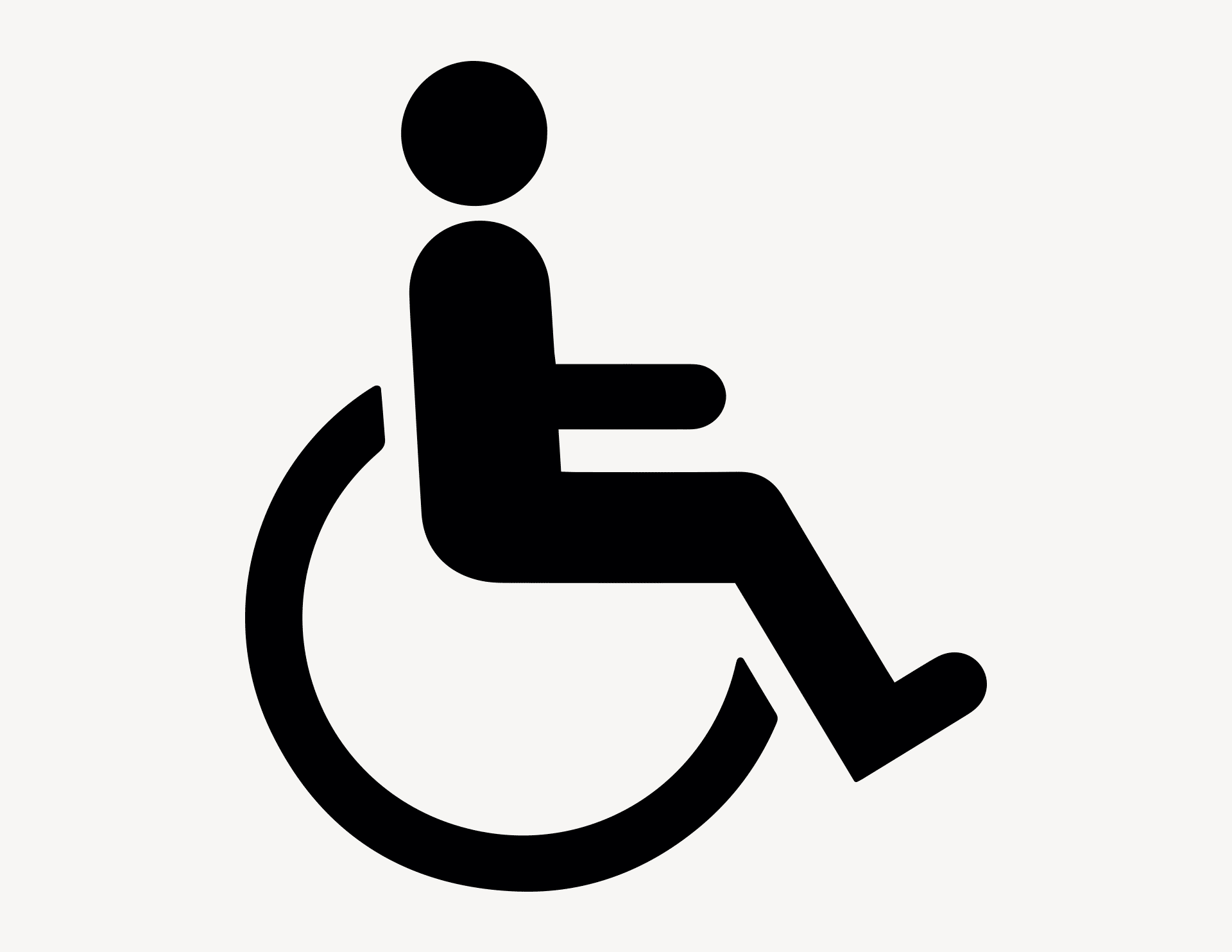 Rollstuhl - Aufkleber für Gewerbe