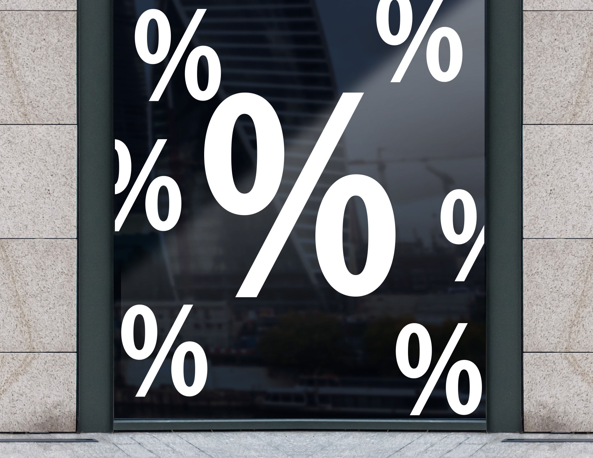 „Prozente“ Aufkleber-Set für die nächste Sale Aktion