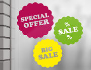 3-teilige Schaufensterbeschriftung Big Sale & Special Offer