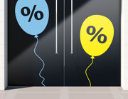 Aufkleber Prozente Luftballon