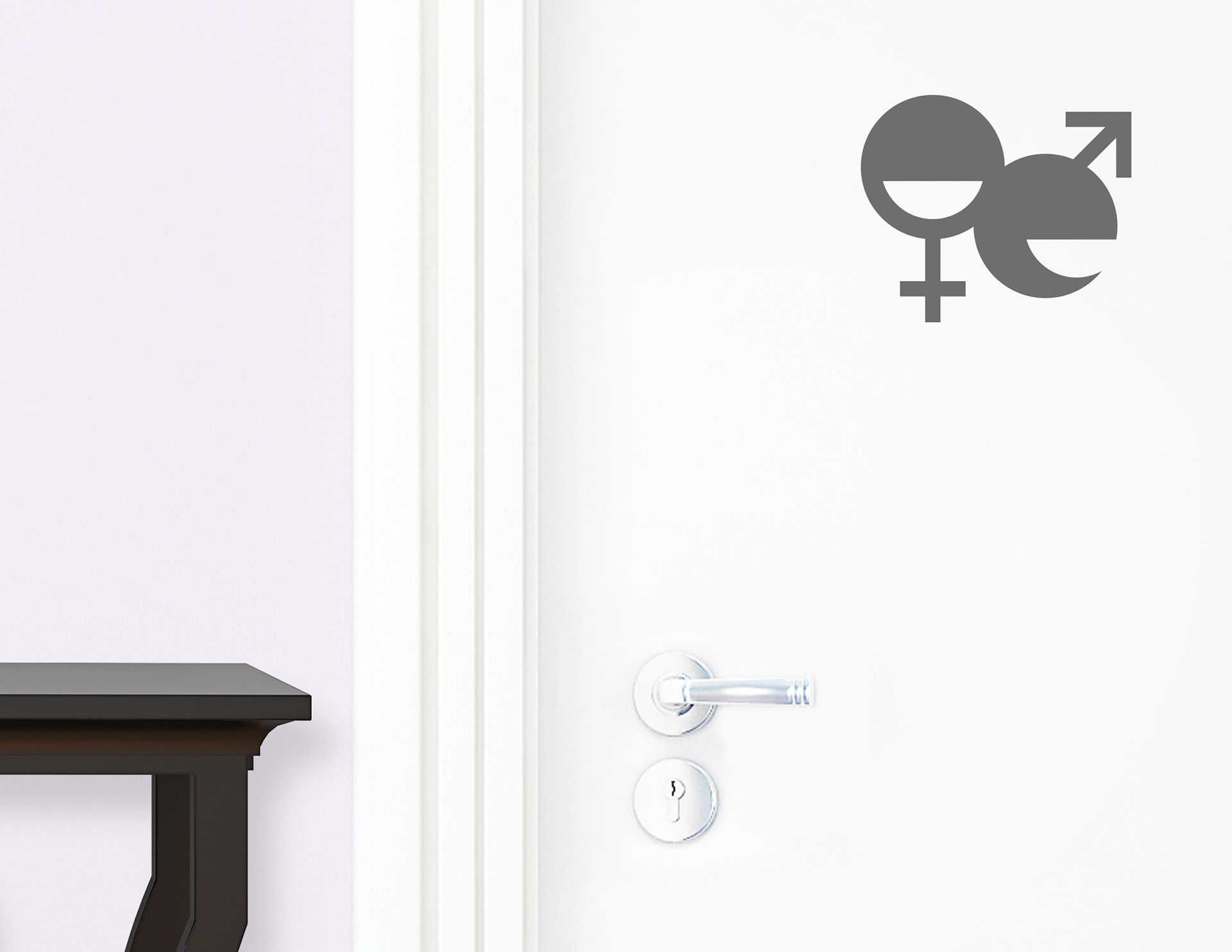 Gender Talk - Aufkleber für die Tür in Bad & Gästetoilette