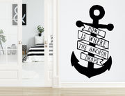 Wandtattoo „Home is Anchor“ markiert Dein Zuhause