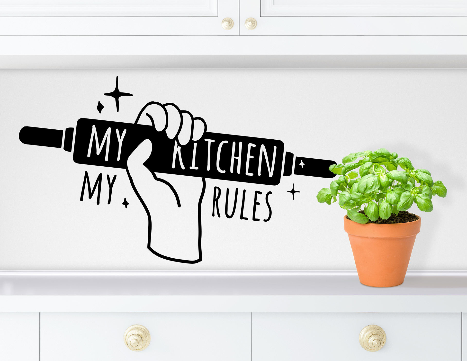 Wandtattoo „Kitchen Rules“ für die Küche
