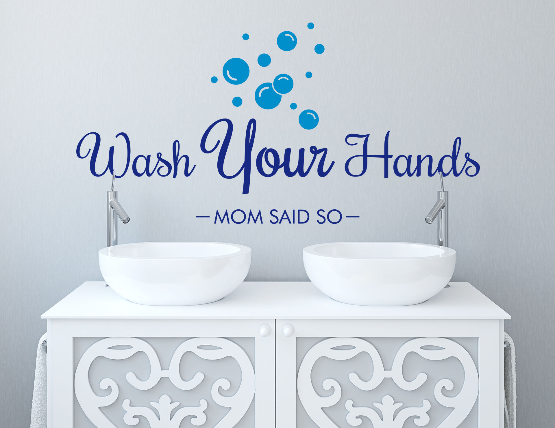 Wandtattoo Wash Your Hands