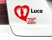 Autoaufkleber "Love Made": Mit Liebe gemacht!