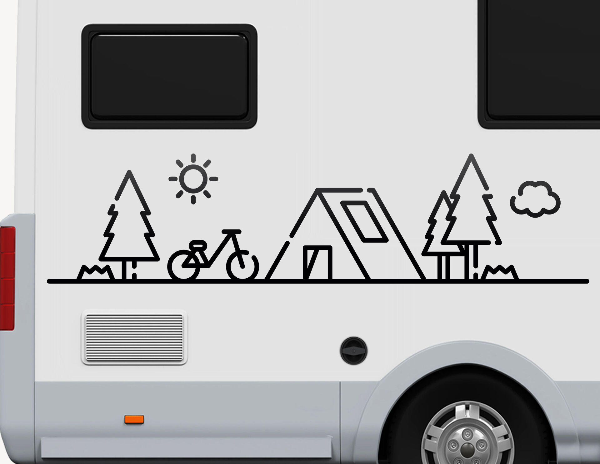 Adventure Caravan Wohnmobil Wohnwagen Camping Aufkleber Sticker Decal 64 cm