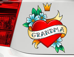 Autoaufkleber Grandma Heart