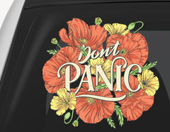 Autoaufkleber Don't Panic Poppies