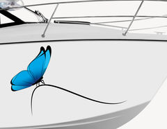 Bootsaufkleber Papillon Bleu