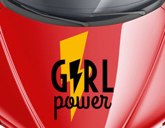 Autoaufkleber Girl Power Blitz