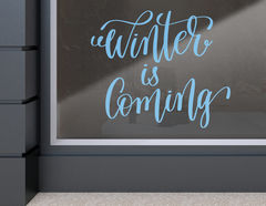 Aufkleber "Winter is Coming Lettering" als trendy Schriftzug