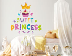 Wandtattoo Sweet Princess Cupcake