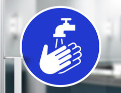 Wandtattoo Hände waschen
