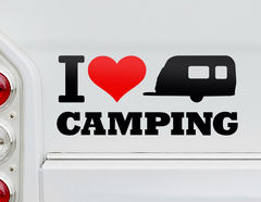 Autoaufkleber I Love Camping