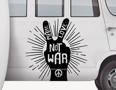 Autoaufkleber Make Love Not War