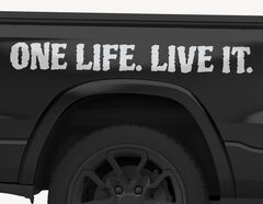 Autoaufkleber One Life. Live it.