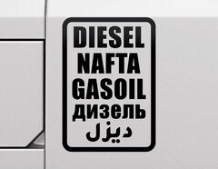 Autoaufkleber Diesel Nafta Gasoil